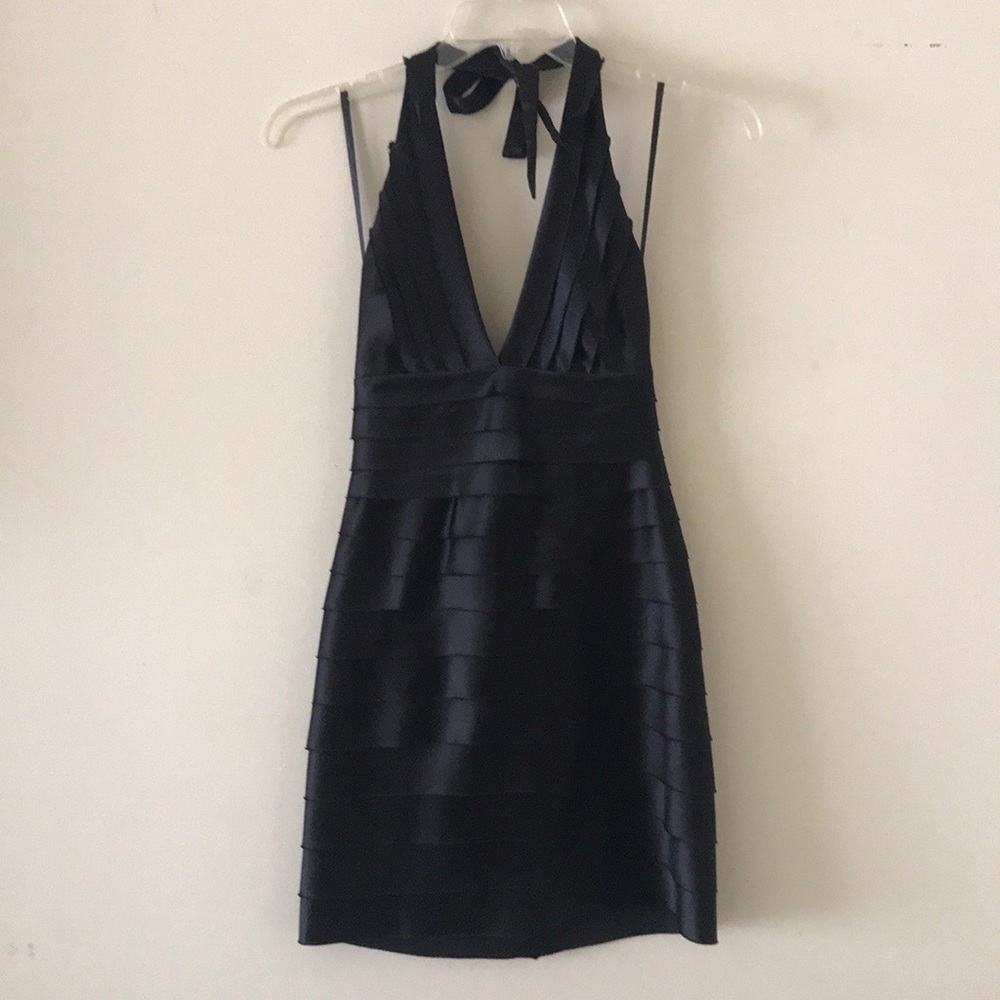 BCBGMaxazria Halter Dress in Black